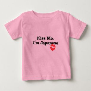 Camiseta Para Bebê Beije-me I' japonês de m