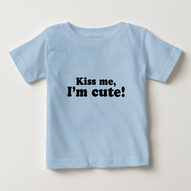 Camiseta Para Bebê Beije-me, Im T bonito do bebê (Frente)