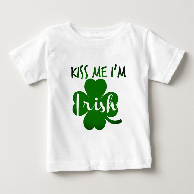 Camiseta Para Bebê beije-me o irlandês im (Frente)