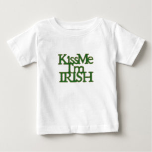 Camiseta Para Bebê Beije-me que eu sou Dia de São Patrício irlandê