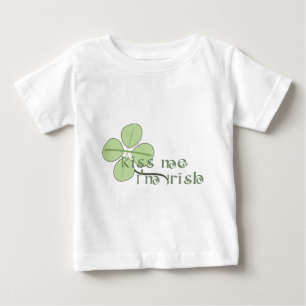 Camiseta Para Bebê Beije-me que eu sou irlandês