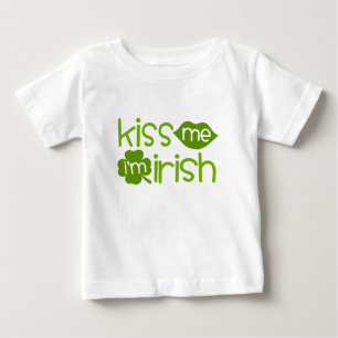 Camiseta Para Bebê Beije-me que eu sou t-shirt irlandês da criança