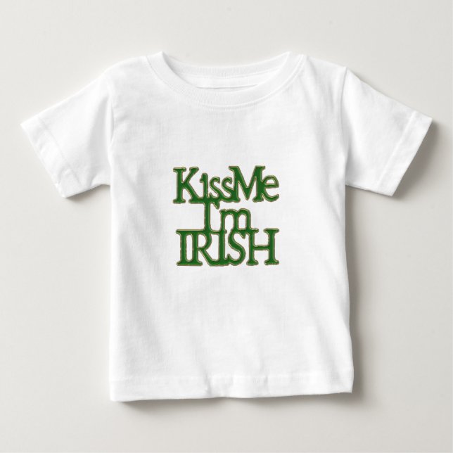 Camiseta Para Bebê Beije-me, sou Dia de São Patrício irlandês (Frente)
