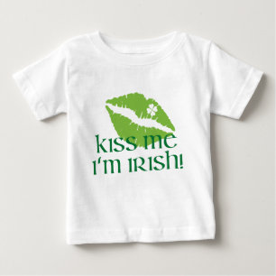 Camiseta Para Bebê Beije-me, sou irlandês