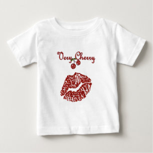 Camiseta Para Bebê Beijo Cereja RAB Rockabilly