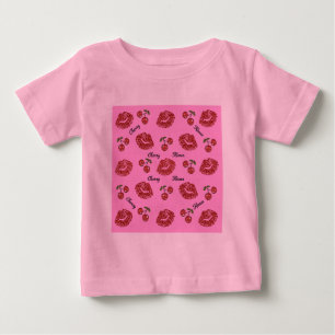 Camiseta Para Bebê Beijos de Cereja Rockabilly RAB em Rosa