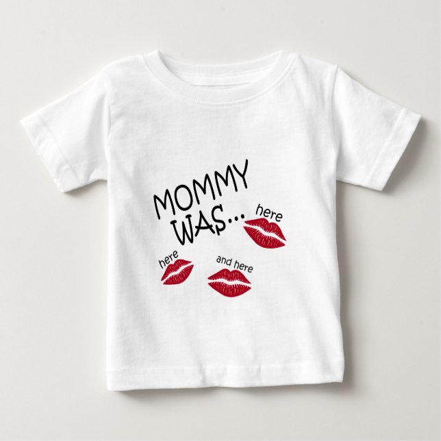 Camiseta Para Bebê Beijos de mamãe (Frente)