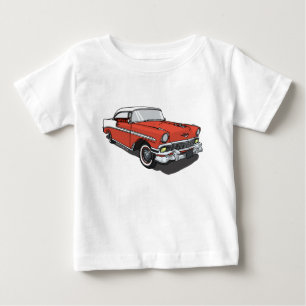 Camiseta Para Bebê Bel Air de Chevrolet - vermelho