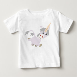 Camiseta Para Bebê Bela animação faciosa Unicorn Baby T Shirt