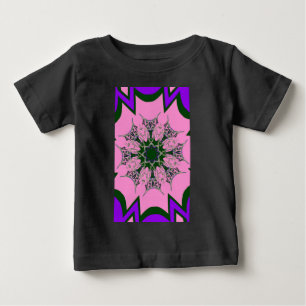 Camiseta Para Bebê Bela Arte Floral Rosa Delicada: Um Toque Suave