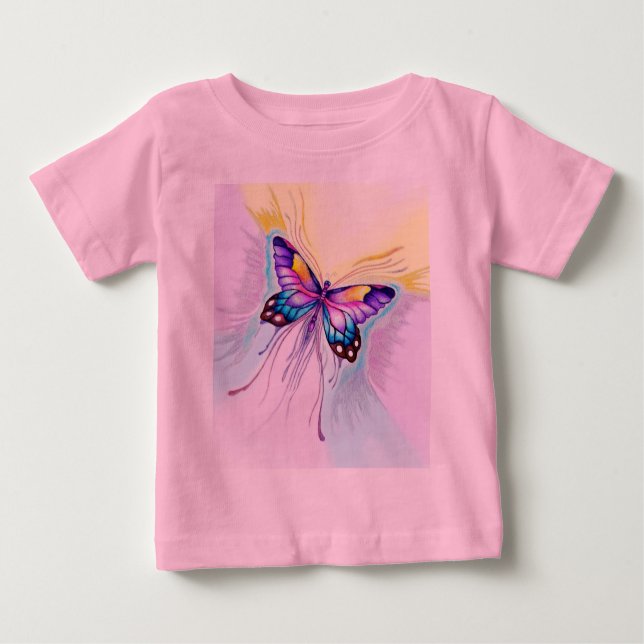 Camiseta Para Bebê Bela Borboleta (Frente)