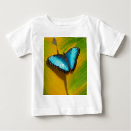Camiseta Para Bebê Bela Borboleta Iridescente