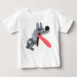 Camiseta Para Bebê Bela Caricatura Animada Wolf Baby T Shirt