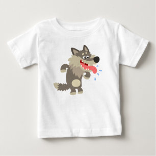 Camiseta Para Bebê Bela Caricatura Famosa Wolf Baby T Shirt