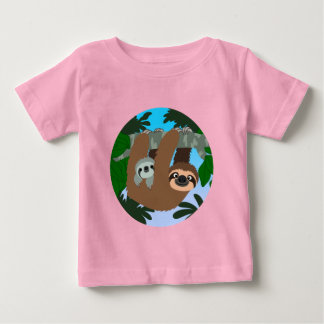 Camiseta Para Bebê Bela Caricatura Mãe Lama E Bebê
