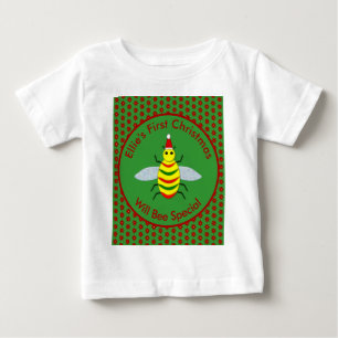 Camiseta Para Bebê Bela de Natal e Flores de Poinsettia