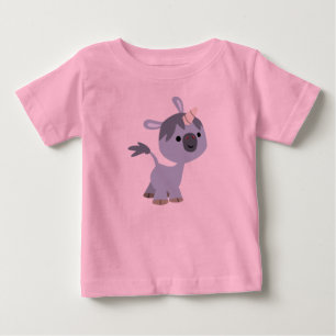 Camiseta Para Bebê Bela e Feliz Cartoon Baby Unicorn Baby T Shirt