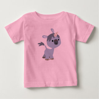 Camiseta Para Bebê Bela e Feliz Cartoon Baby Unicorn Baby T Shirt