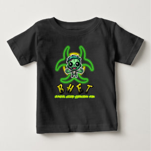 Camiseta Para Bebê Bela, engraçada teia zombie