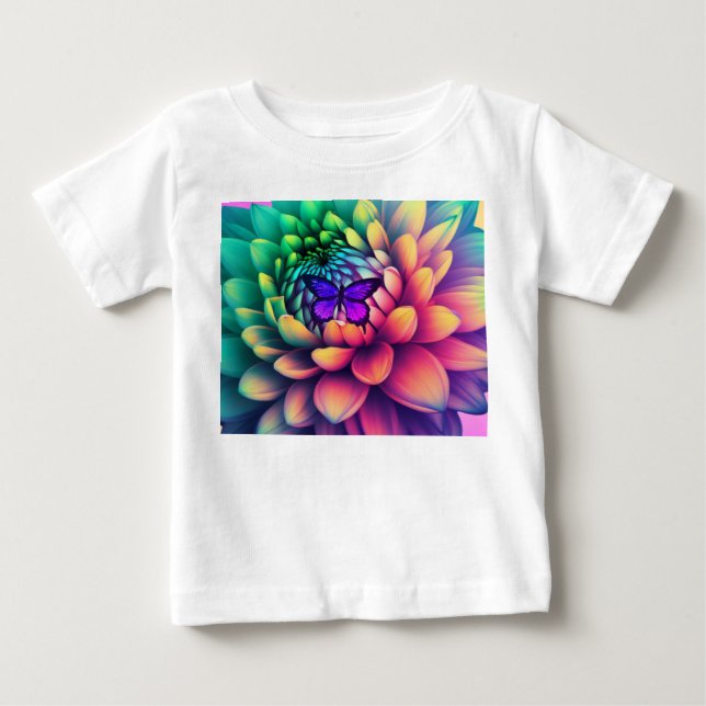Camiseta Para Bebê Bela flor (Frente)