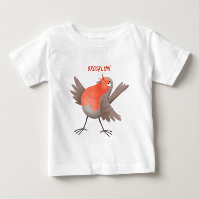 Camiseta Para Bebê Bela fotografia de pássaro latino (Frente)