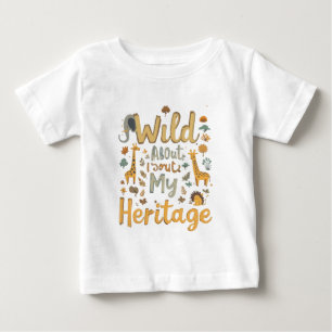 Camiseta Para Bebê Bela Impressão africana - Orgulho das Minhas Raíze