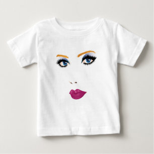 Camiseta Para Bebê Bela mulher face 2