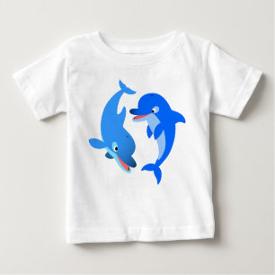 Camiseta Para Bebê Bela Toca Golfinhos Bebê T-Shirt