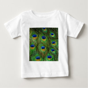 Camiseta Para Bebê Belas Penas de Pavão