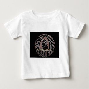 Camiseta Para Bebê Beleza Africana: Bongo Maasai Retrai Arte Tribal