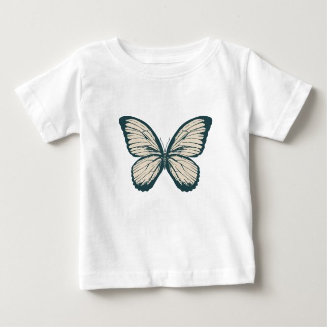 Camiseta Para Bebê Beleza da borboleta (Frente)