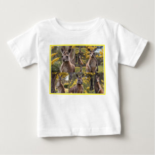 Camiseta Para Bebê Beleza de Outback: Colagem de Fotos Kangaroo E Wat