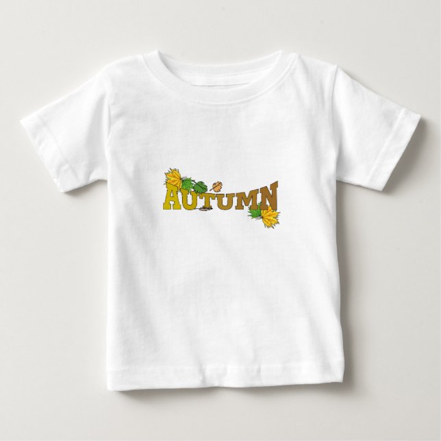 Camiseta Para Bebê Beleza de Outono - (Frente)