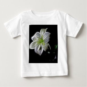 Camiseta Para Bebê Beleza natural da flor branca