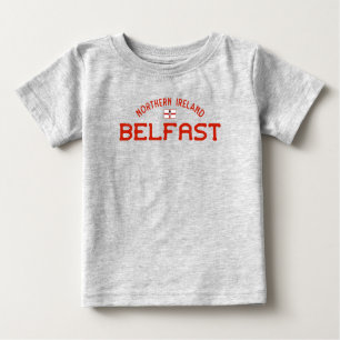 Camiseta Para Bebê Belfast Norte Irlanda Faixa Ulster