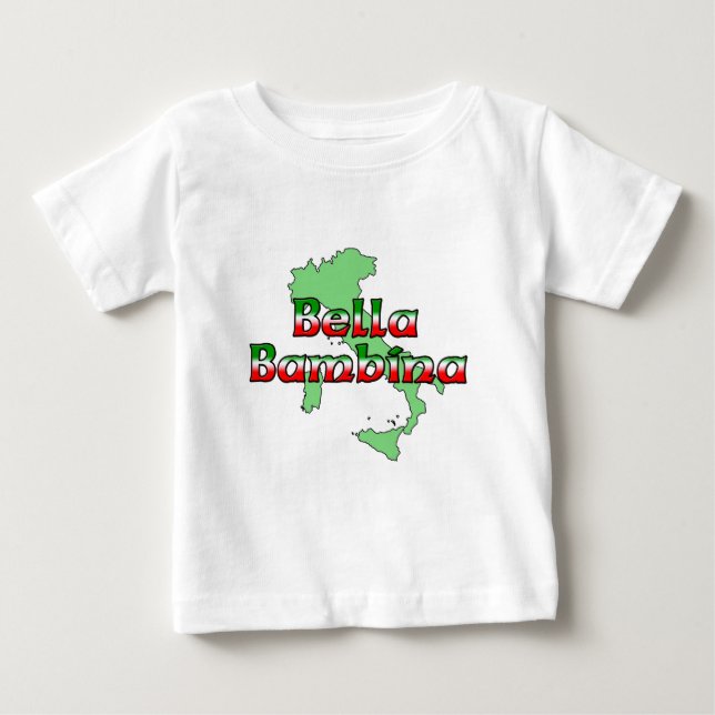 Camiseta Para Bebê Bella Bambina (Frente)