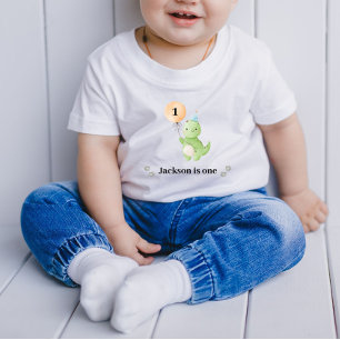 Camiseta Para Bebê Belo aniversário do dinossauro
