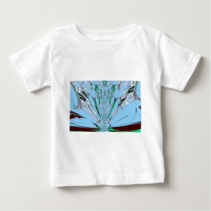 Camiseta Para Bebê Belo Aqua Azul Azul Incrível Arte Floral