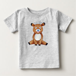 Camiseta Para Bebê Belo Bebê Cervo Natureza Animal