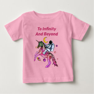 Camiseta Para Bebê Belo Cavalo Unicórnio do Espaço de Passeio do As