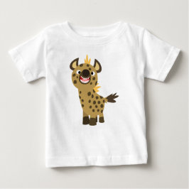 Camiseta Para Bebê Belo desenho animado Hyena Baby T-Shirt