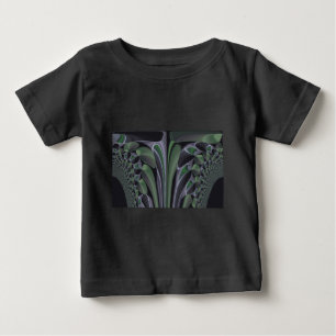 Camiseta Para Bebê Belo Design de Textura de Aurora Verde