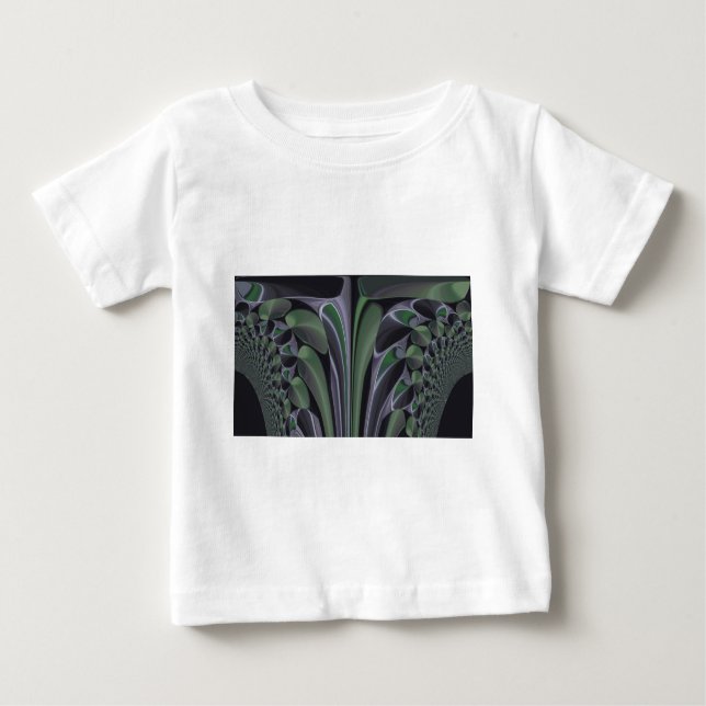 Camiseta Para Bebê Belo Design de Textura de Aurora Verde (Frente)