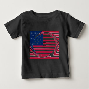 Camiseta Para Bebê Belo Deus abençoe de Sinalizador dos EUA