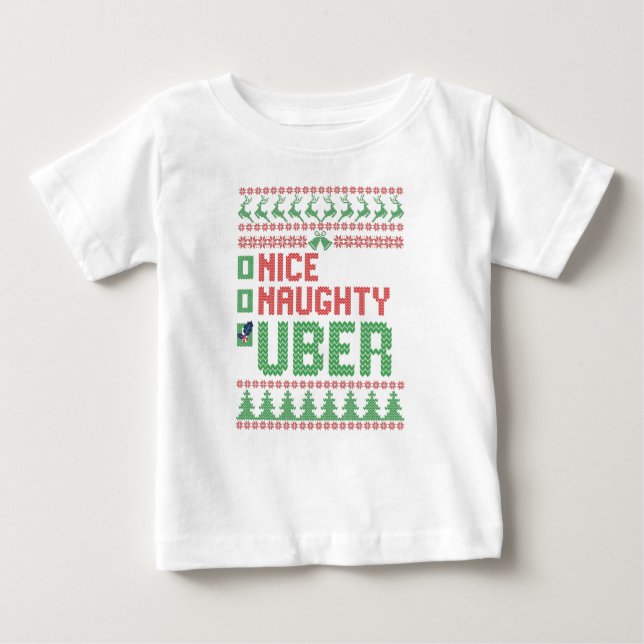Camiseta Para Bebê Belo dote Uber Engraçado Presente de Natal (Frente)