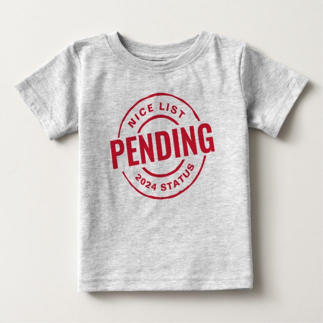 Camiseta Para Bebê Belo e engraçado Natal vermelho (Frente)