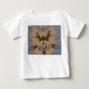 Camiseta Para Bebê Belo e engraçado padrão de girafa africana