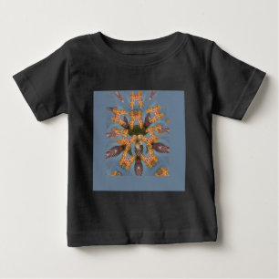 Camiseta Para Bebê Belo e engraçado padrão de girafa africana