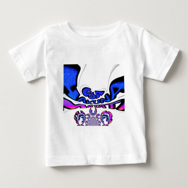 Camiseta Para Bebê Belo e impressionante texto divertido dos EUA, pad (Frente)