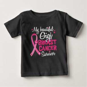 Camiseta Para Bebê Belo Excelente Avó Cancer de Mama
